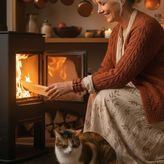 Bracelet tissé rouge et or à motifs géométriques traditionnels. Vue latérale.