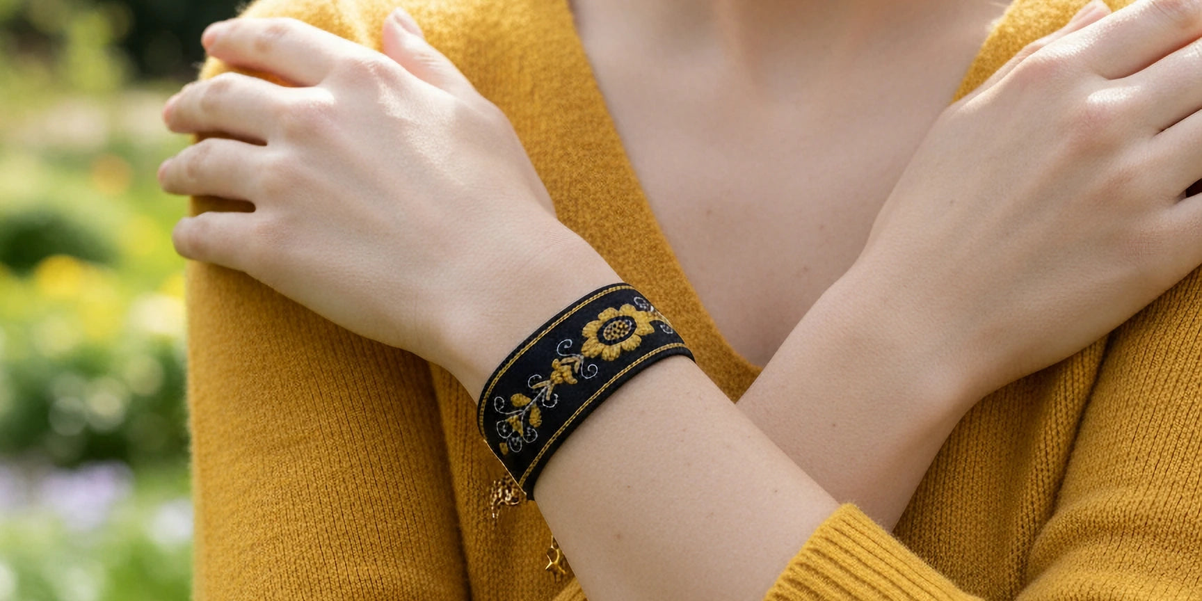Image de la collection des bracelets brodés à la main originaires de Serbie