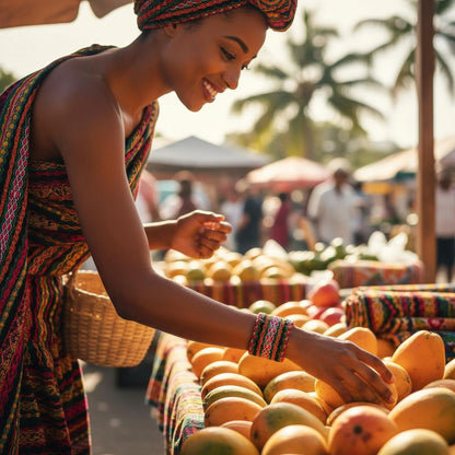 Bracelet tissé à maille serrée et résolument multicolore. Très solaire et rayonnant. Fermoir doré.